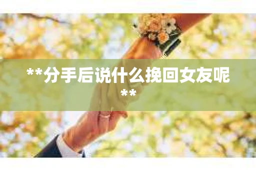 **分手后说什么挽回女友呢**