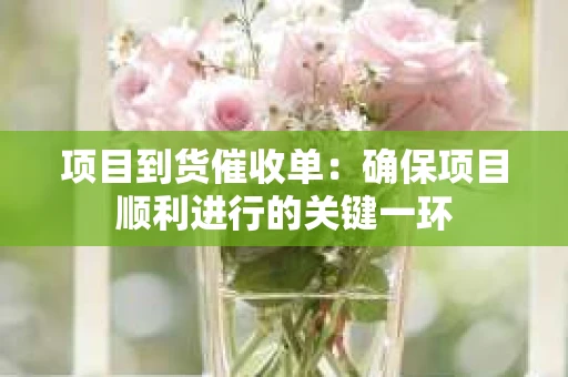 项目到货催收单：确保项目顺利进行的关键一环