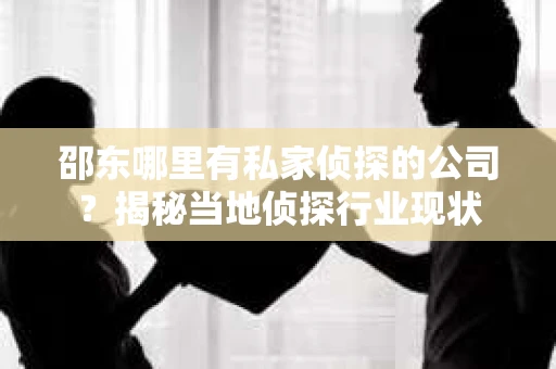 邵东哪里有私家侦探的公司？揭秘当地侦探行业现状
