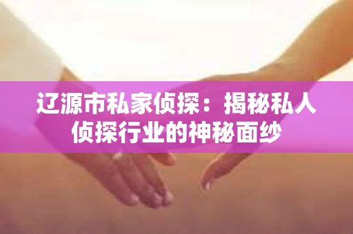 辽源市私家侦探：揭秘私人侦探行业的神秘面纱