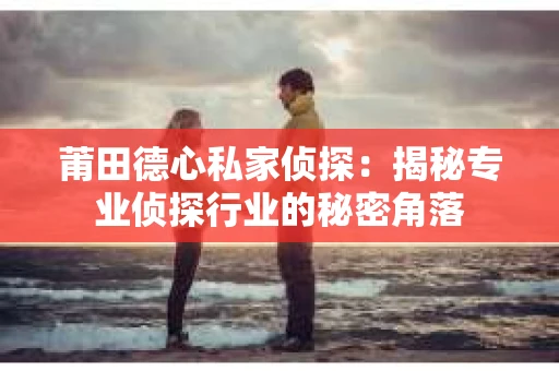 莆田德心私家侦探：揭秘专业侦探行业的秘密角落