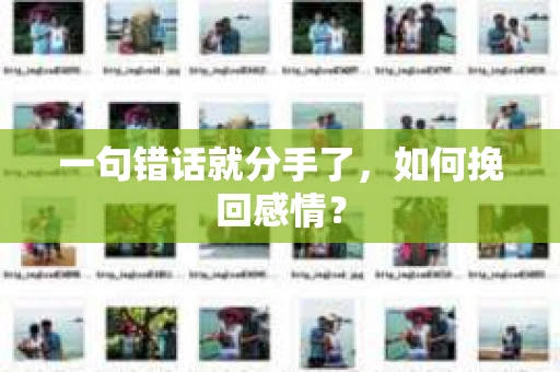 一句错话就分手了,如何挽回感情? 一句错话就分手了,如何挽回感情?