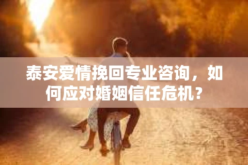 泰安爱情挽回专业咨询，如何应对婚姻信任危机？